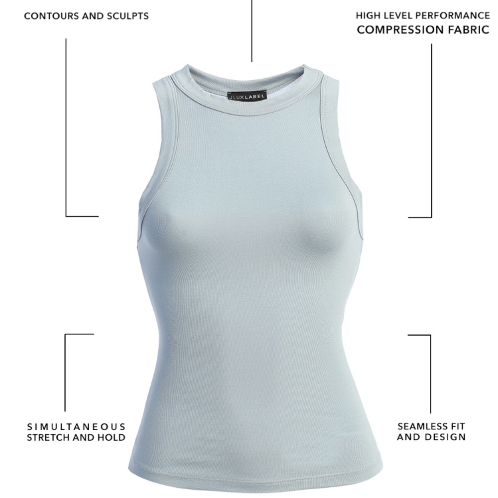 JLUXLABEL - Light Blue Racerback Tank - Small - Picture 2 of 2